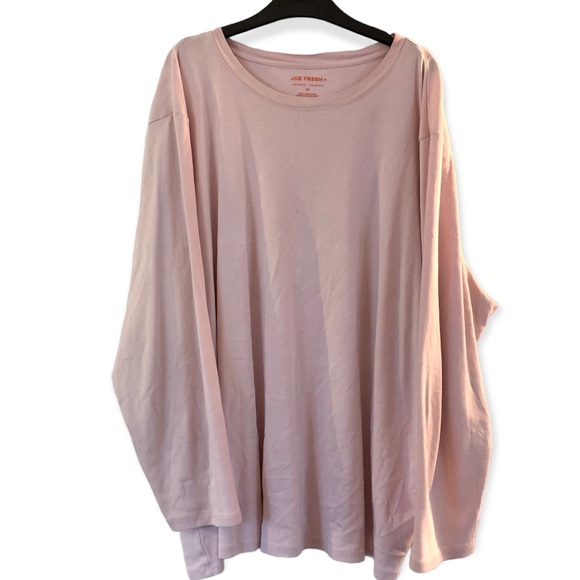✨3/$15✨ Joe Fresh+ Baby Pink Long Sleeve Basic Top - Picture 1 of 5